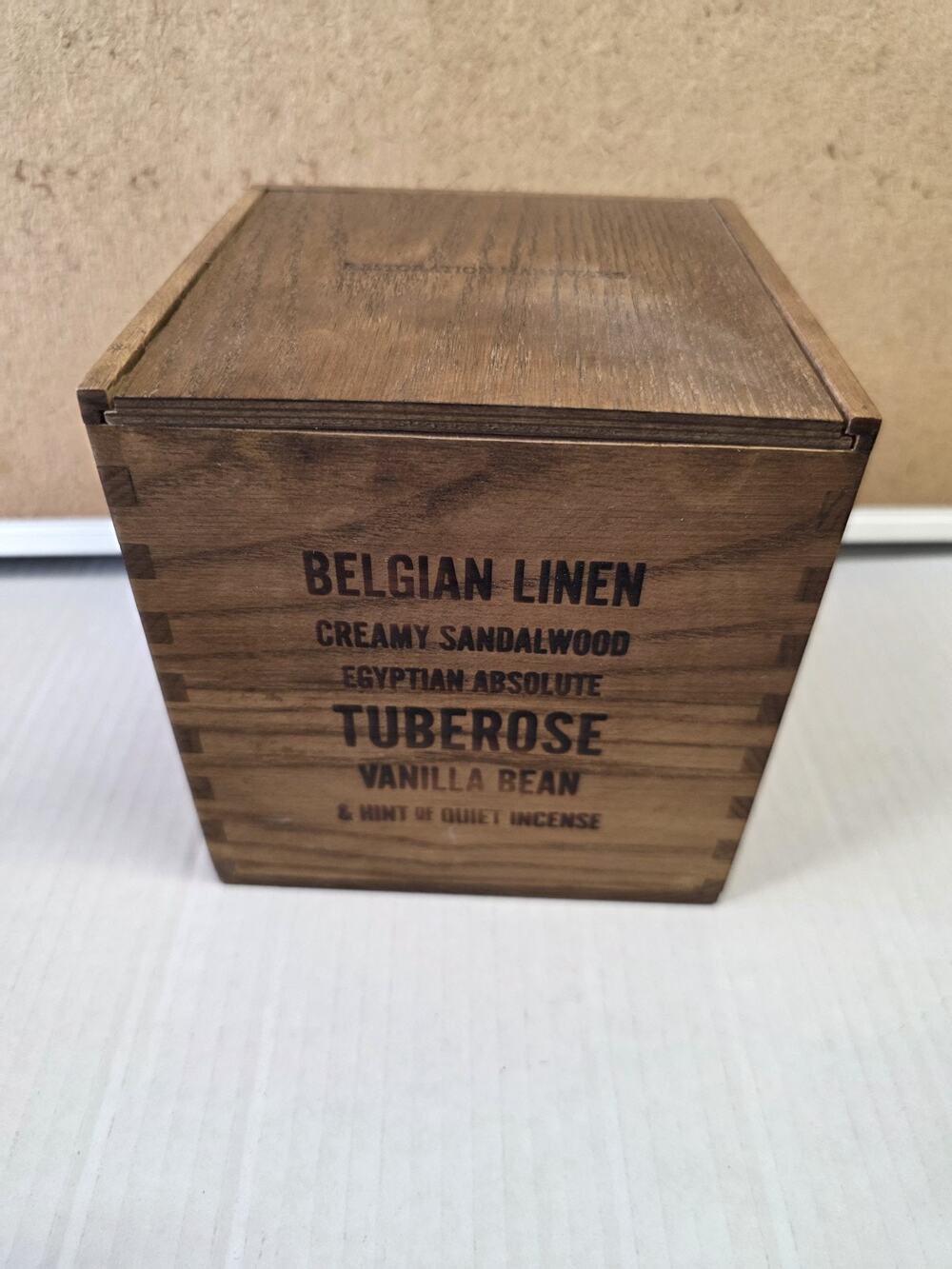 Restoration Hardware Square Wood Storage Box Tuberose